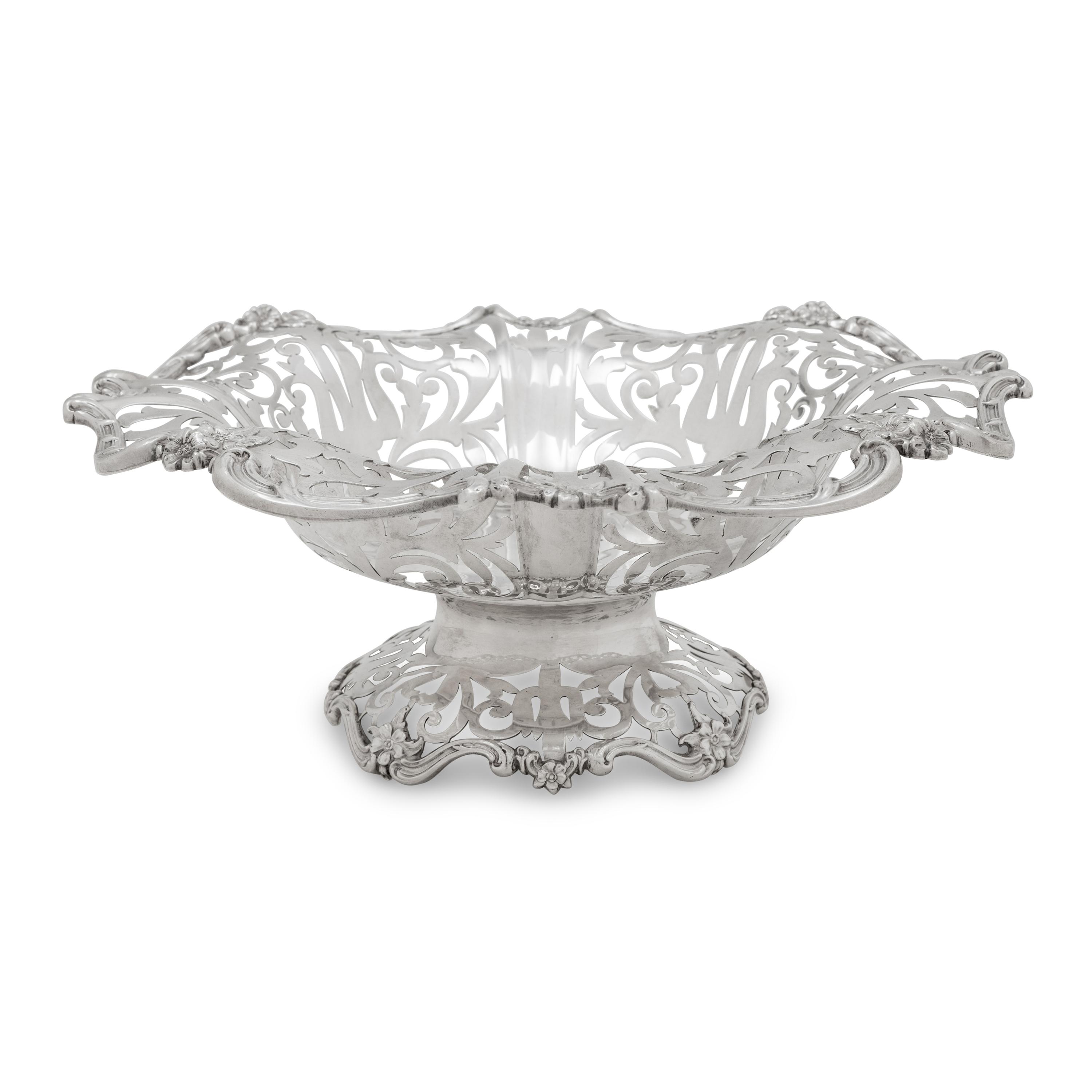 An American Silver Reticulated Dish
