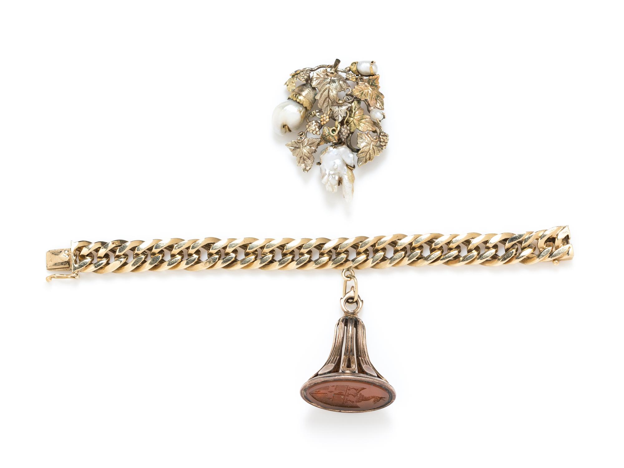 A Collection of Yellow Gold Jewelry, 55.30 dwts.