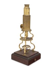 An English Brass Culpepper-Type Microscope