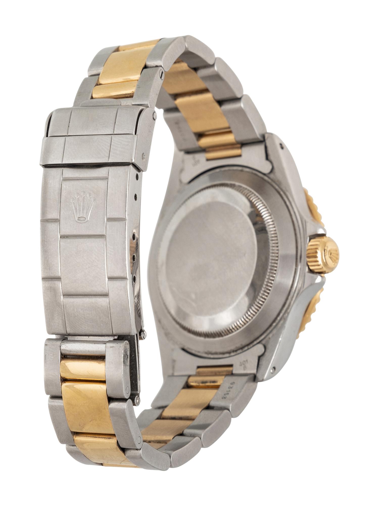 ROLEX, REF. 16613 STAINLESS STEEL AND 18K YELLOW GOLD 'SUBMARINER' WATCH WITH ORIGINAL CERTIFICATE