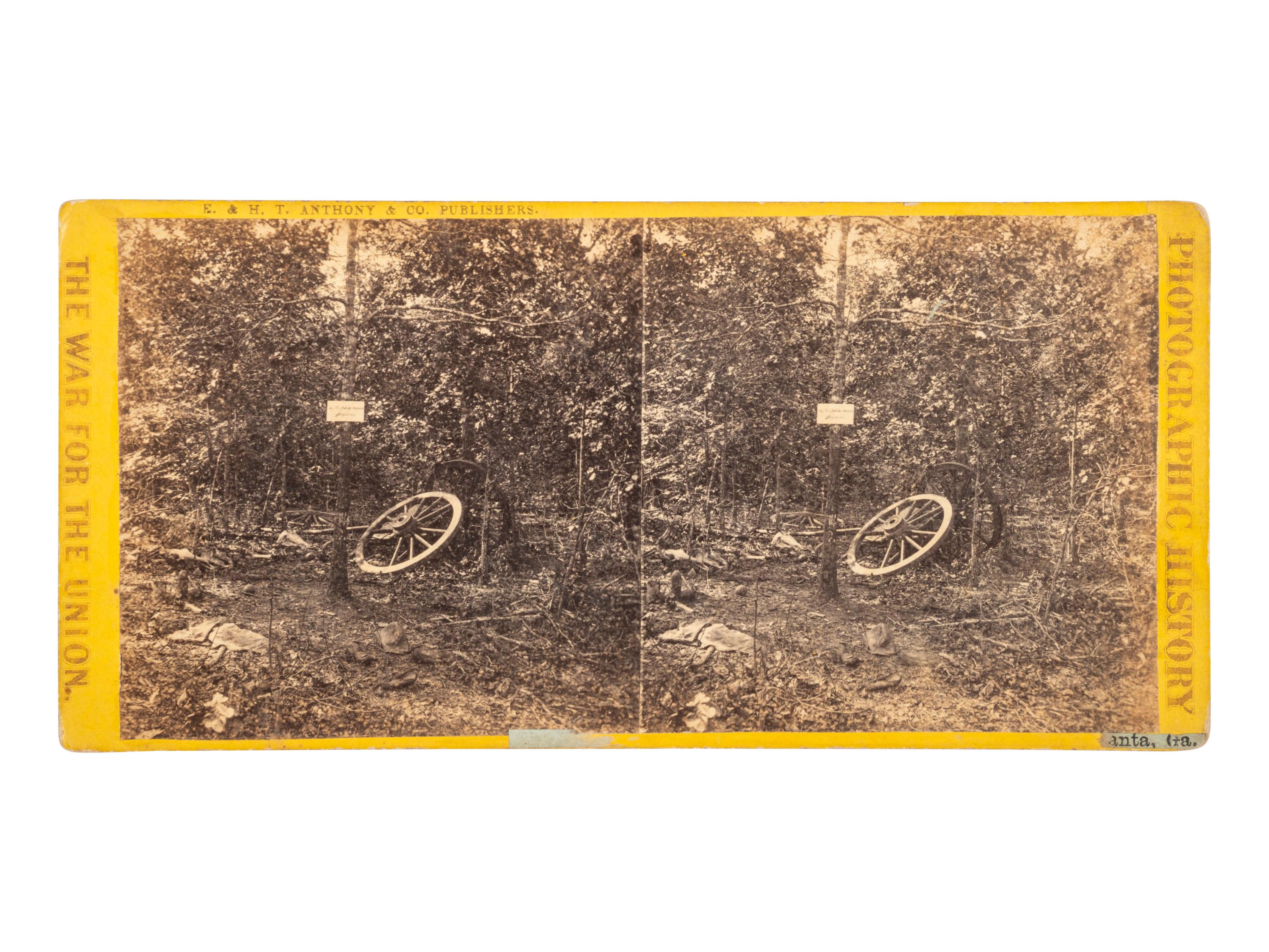[CIVIL WAR]. The place where Maj. Gen. J. B. McPherson was killed, Atlanta, Ga. NY: Anthony & Co.