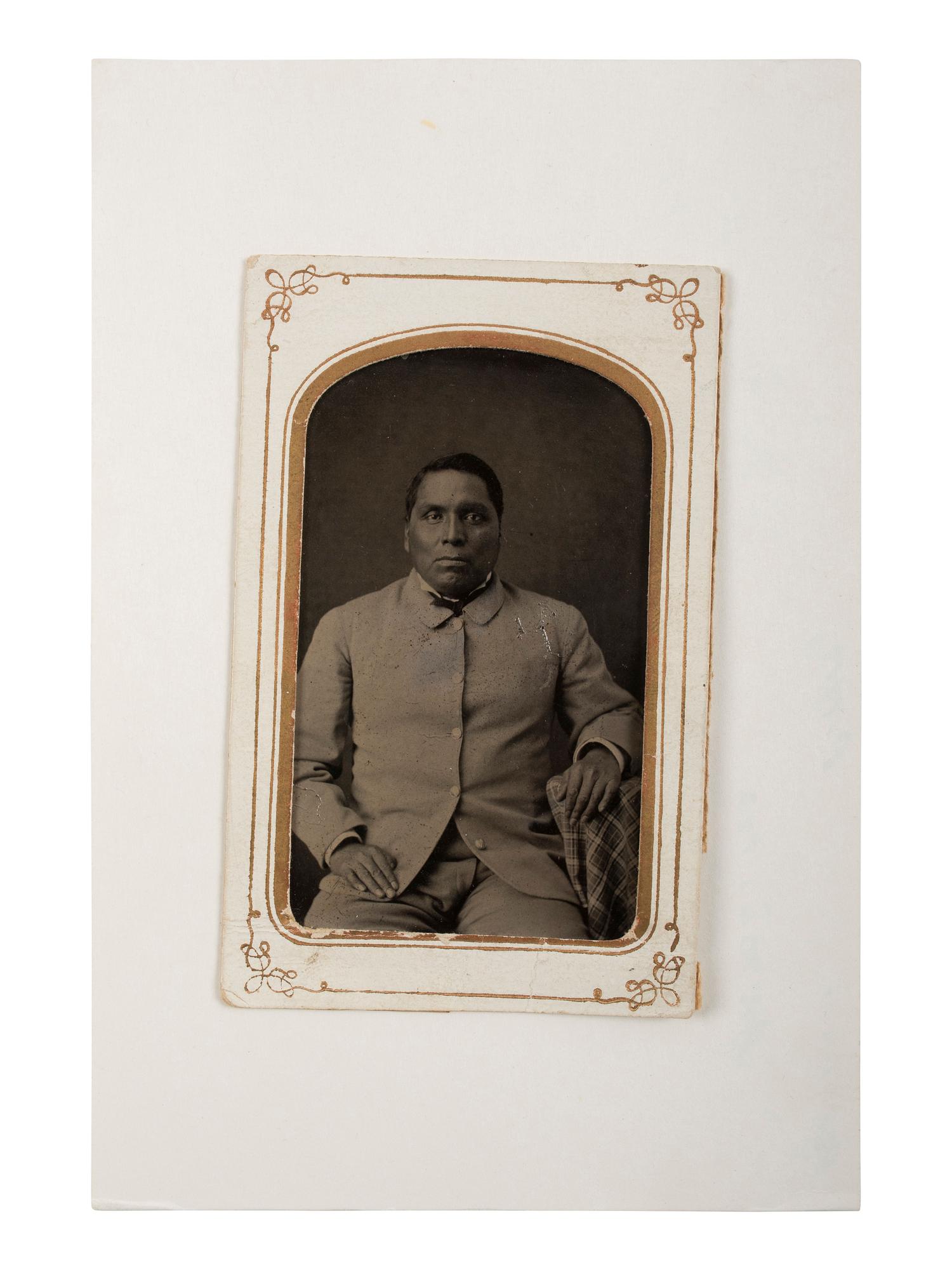 [NATIVE AMERICANS]. Tintype of Pima Indian Antonitto.