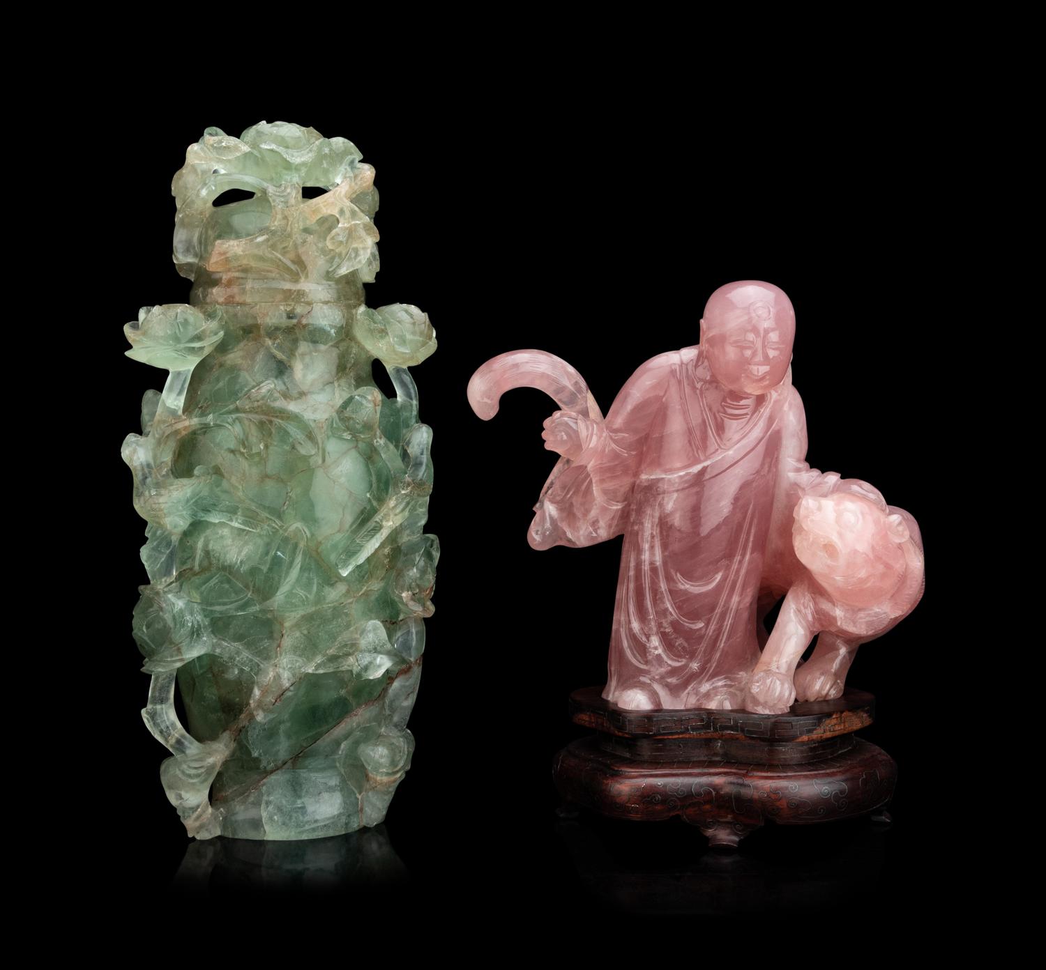 Four Chinese Carved Hardstone Articles