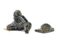 Two Inuit Carved Soapstone Figures