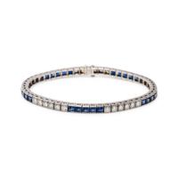 CARTIER, M. WASLIKOFF & SONS, SAPPHIRE AND DIAMOND BRACELET