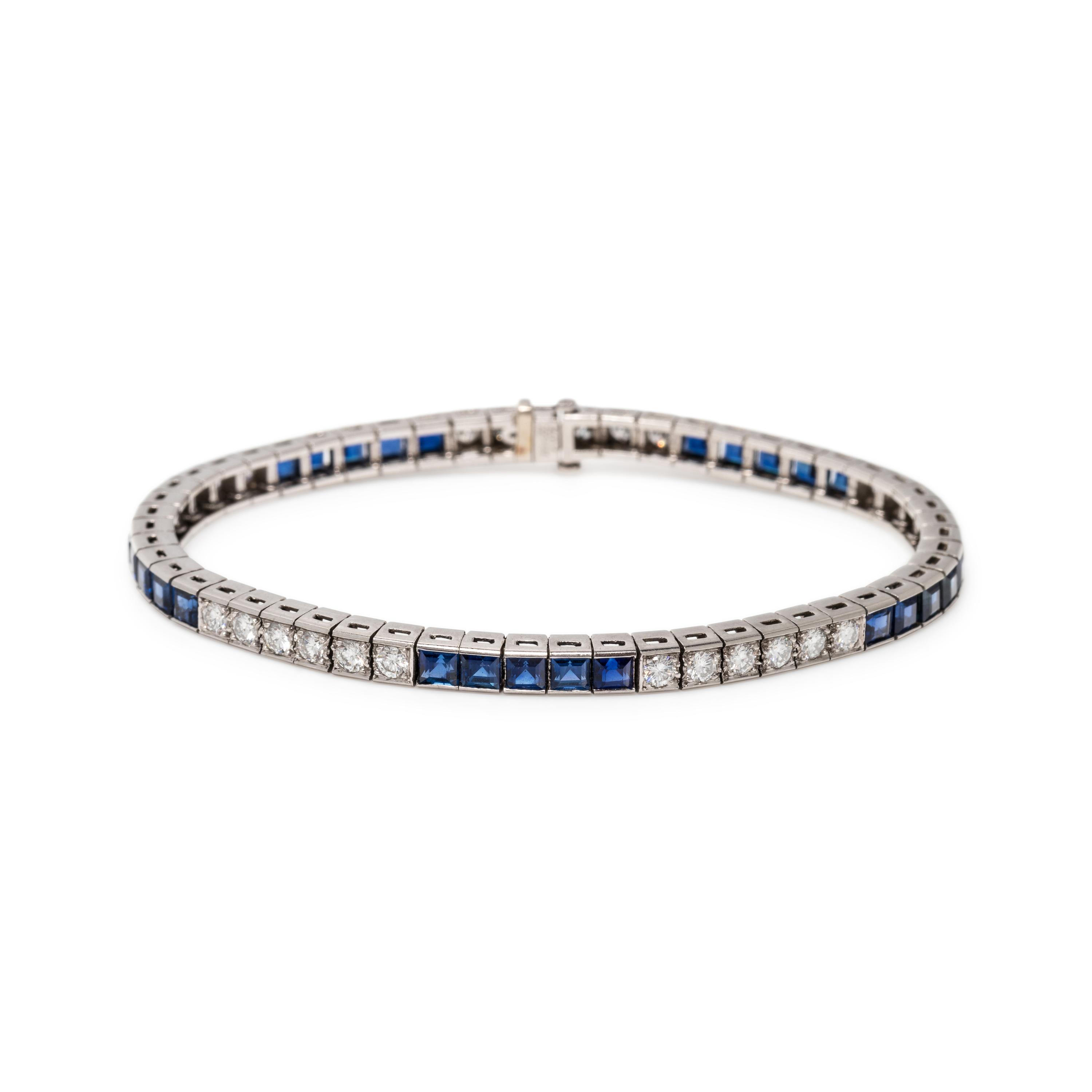 CARTIER, M. WASLIKOFF & SONS, SAPPHIRE AND DIAMOND BRACELET