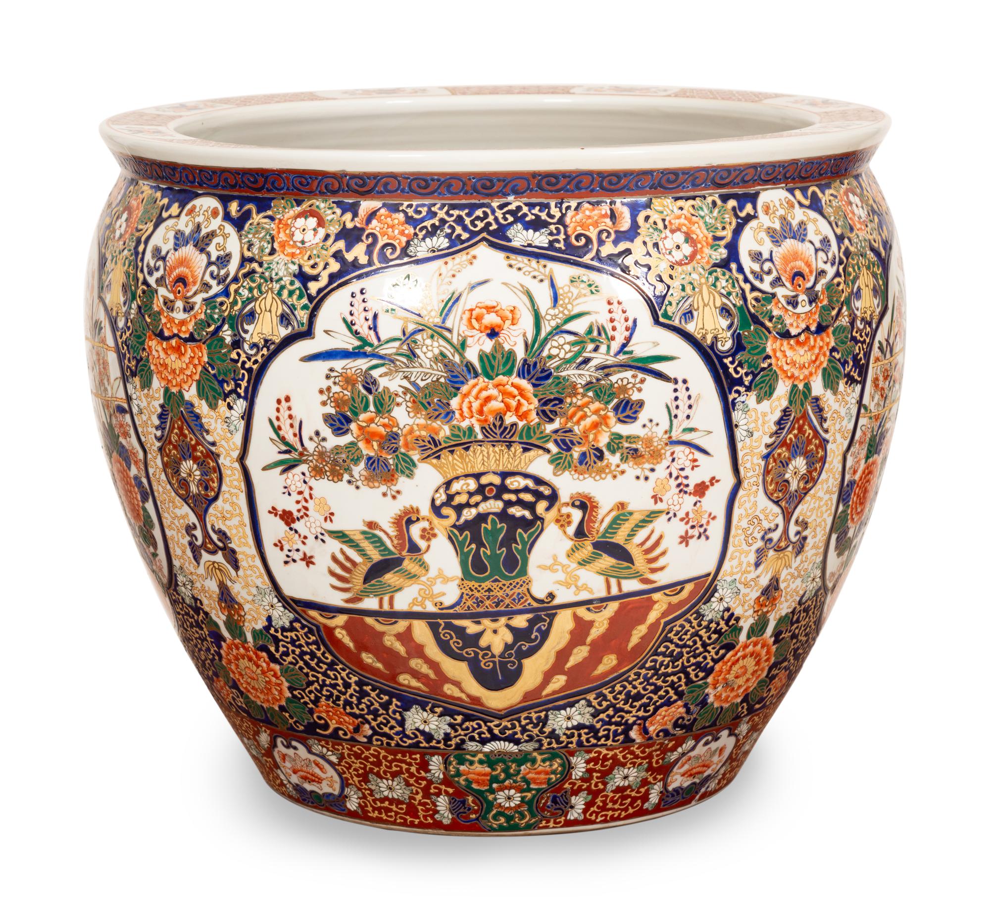 A Chinese Porcelain Jardinière in the Imari Palette