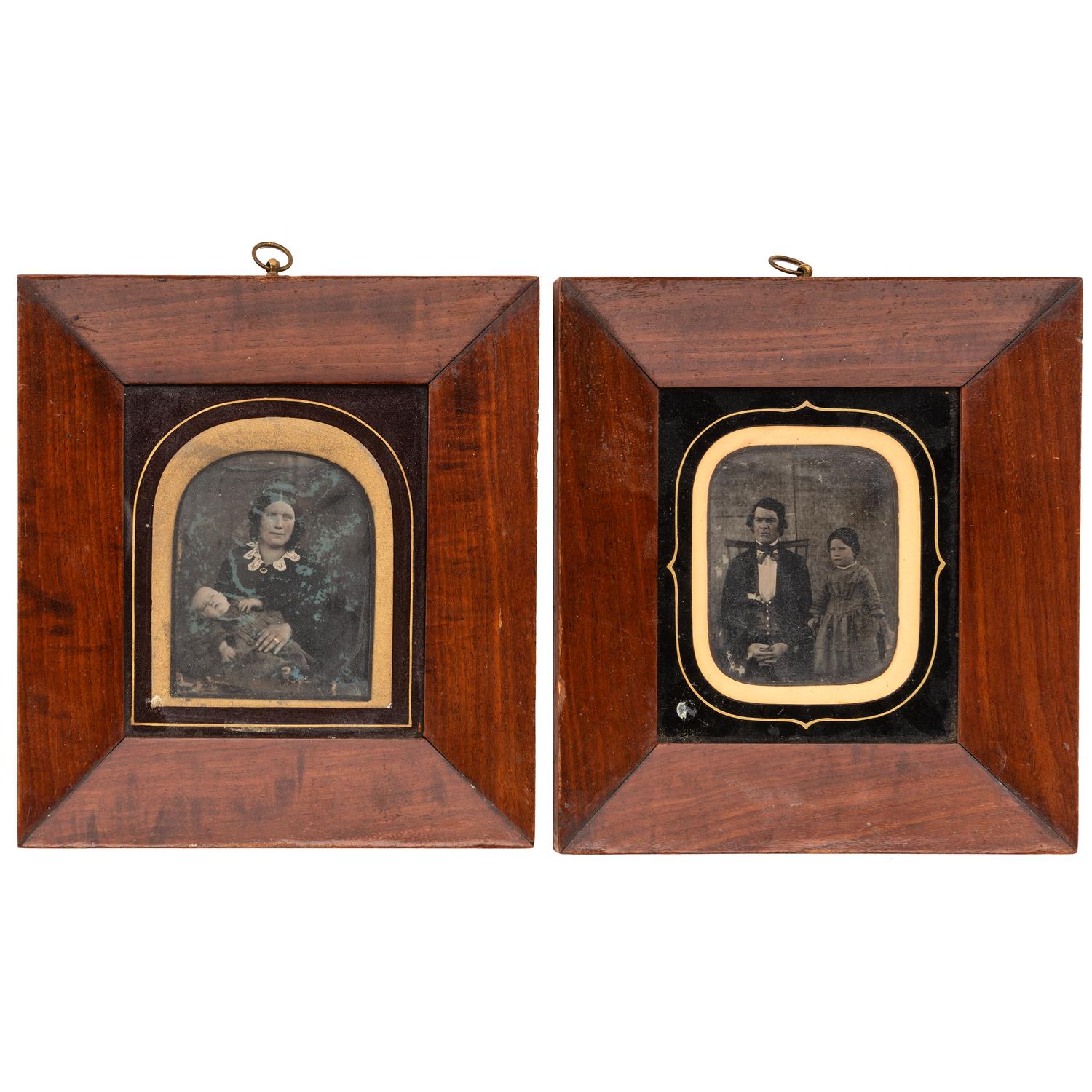 [EARLY PHOTOGRAPHY - PORTRAITURE]. Uncredited portraits of children housed in wall frames, including: