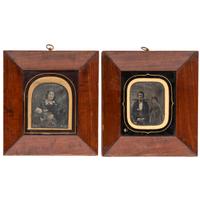 [EARLY PHOTOGRAPHY - PORTRAITURE]. Uncredited portraits of children housed in wall frames, including: