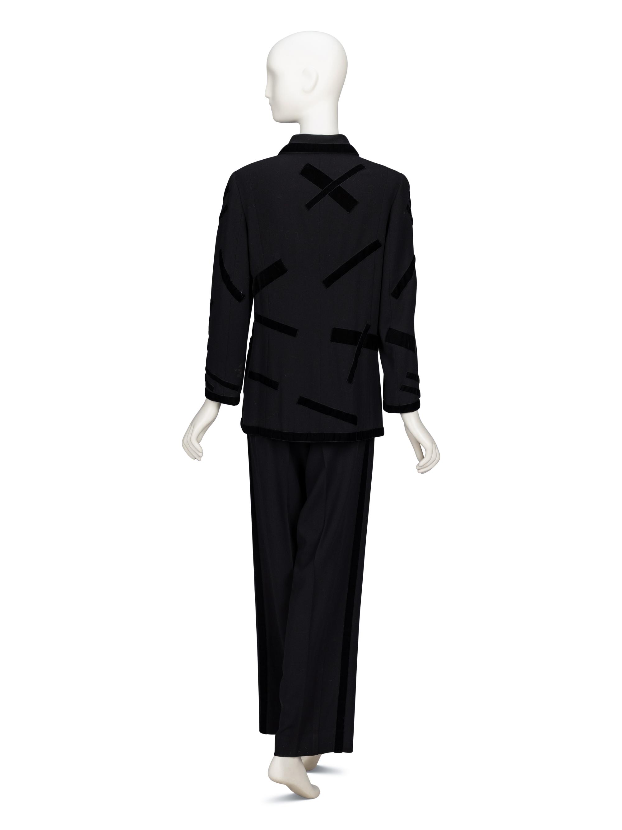Chanel, Velvet-Trimmed Pantsuit