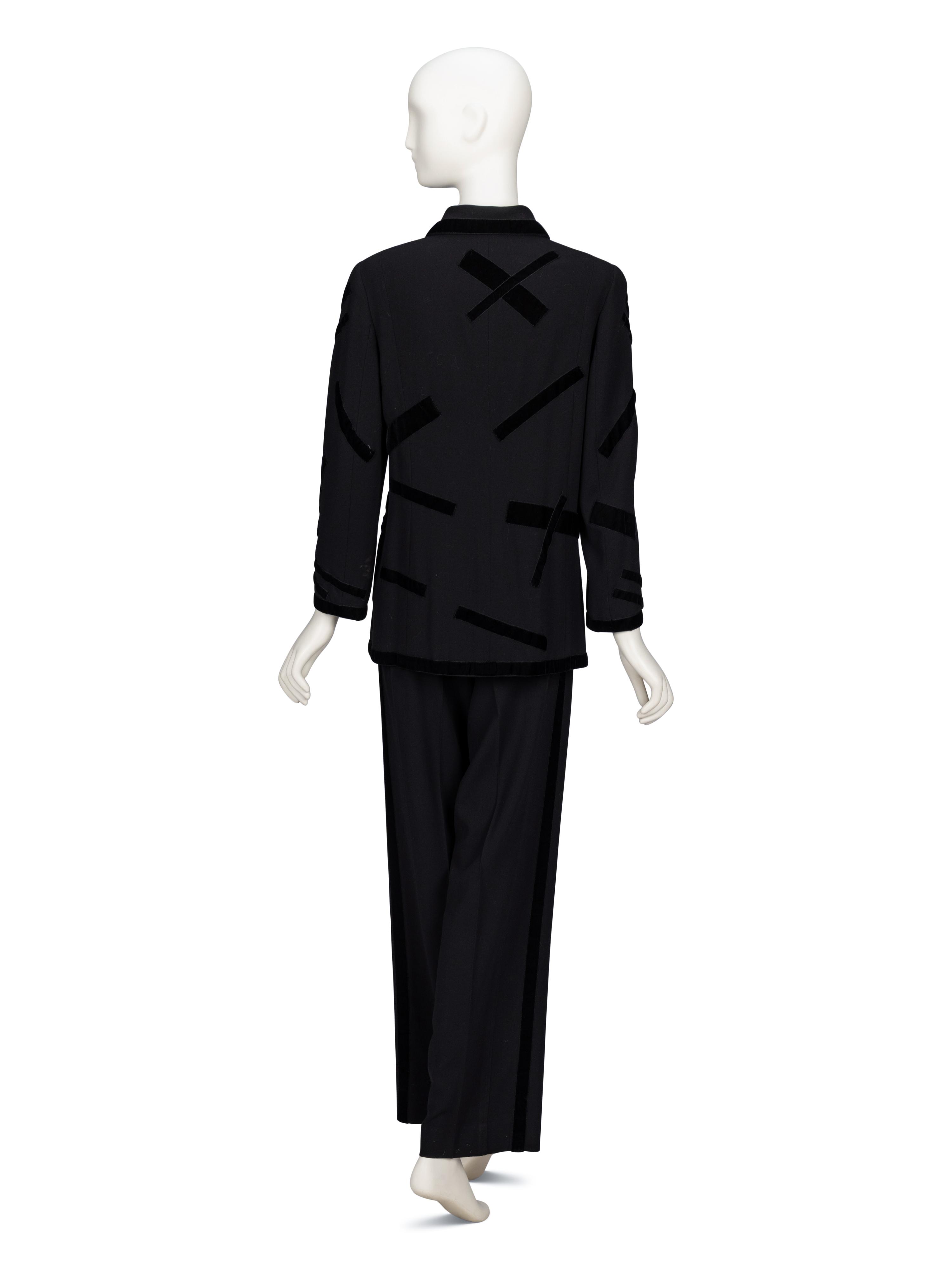Chanel, Velvet-Trimmed Pantsuit