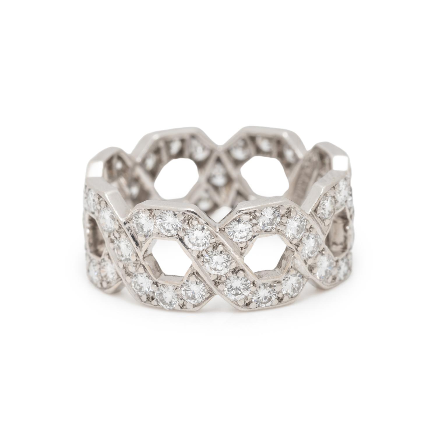 TIFFANY & CO., PLATINUM AND DIAMOND BAND