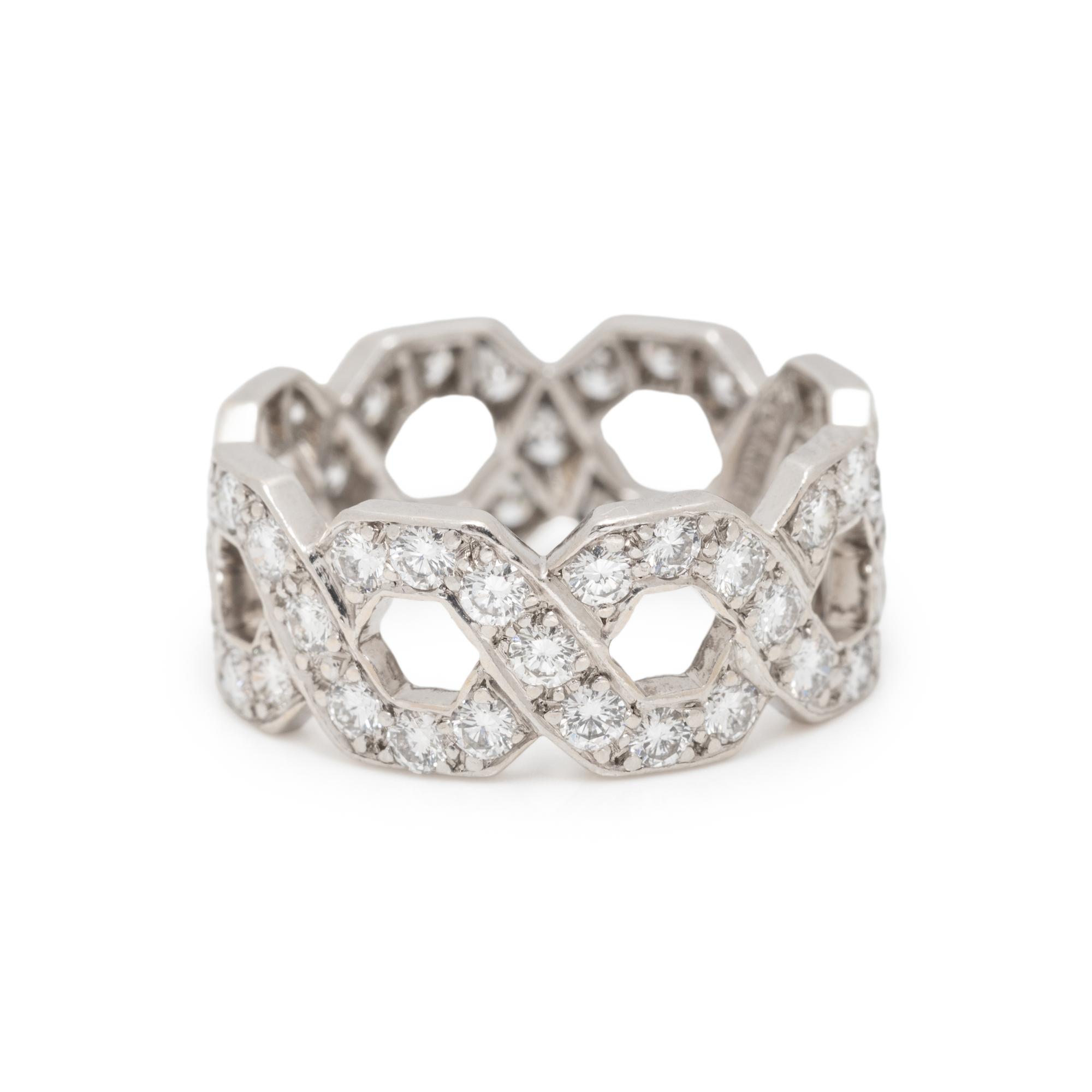 TIFFANY & CO., PLATINUM AND DIAMOND BAND