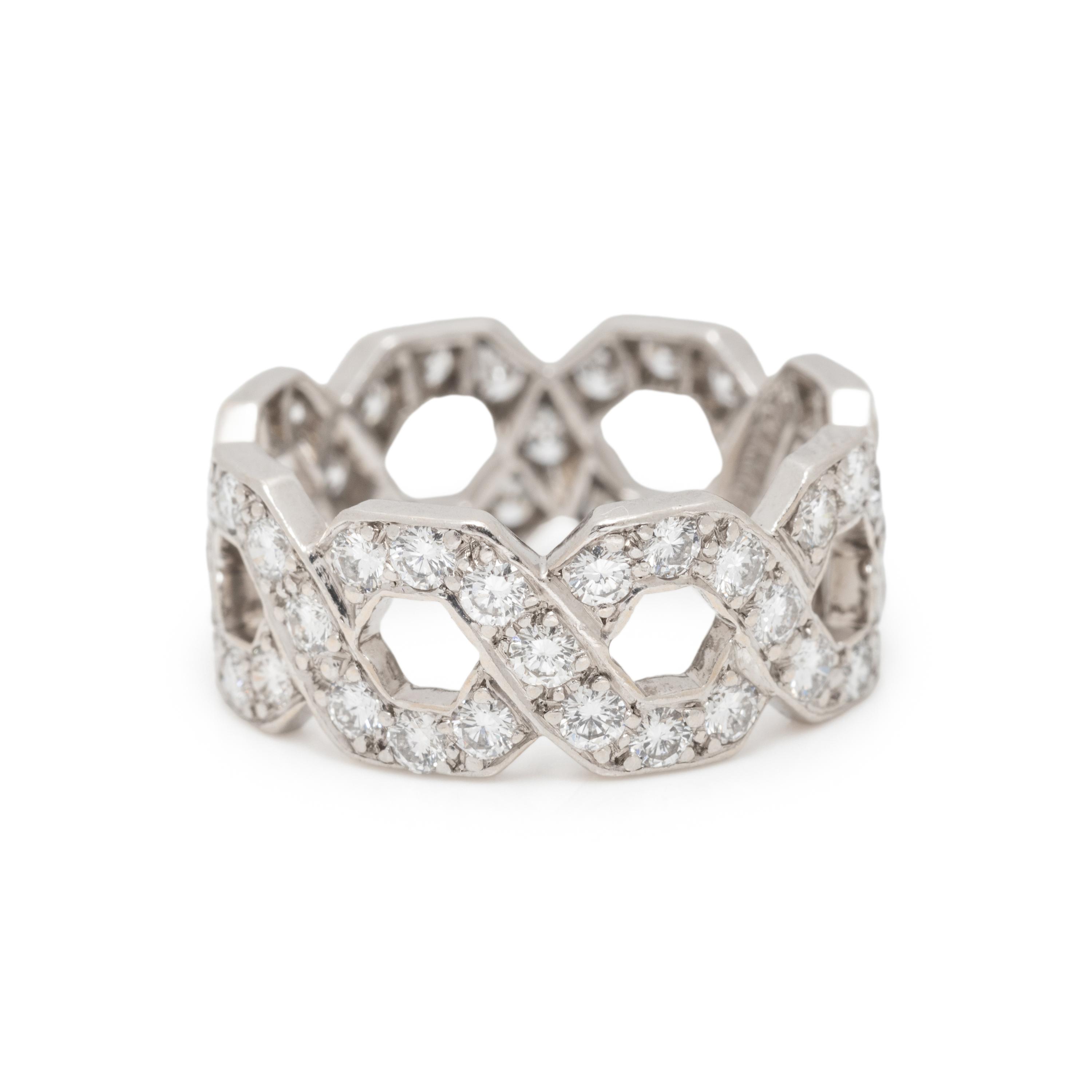 TIFFANY & CO., PLATINUM AND DIAMOND BAND
