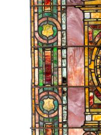 Arts and Crafts Leaded Glass Window, Circa 1900-1915…