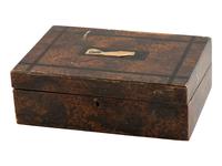 [CIVIL WAR]. Soldier's lap desk containing housewife, stencil, CDVs, and more.
