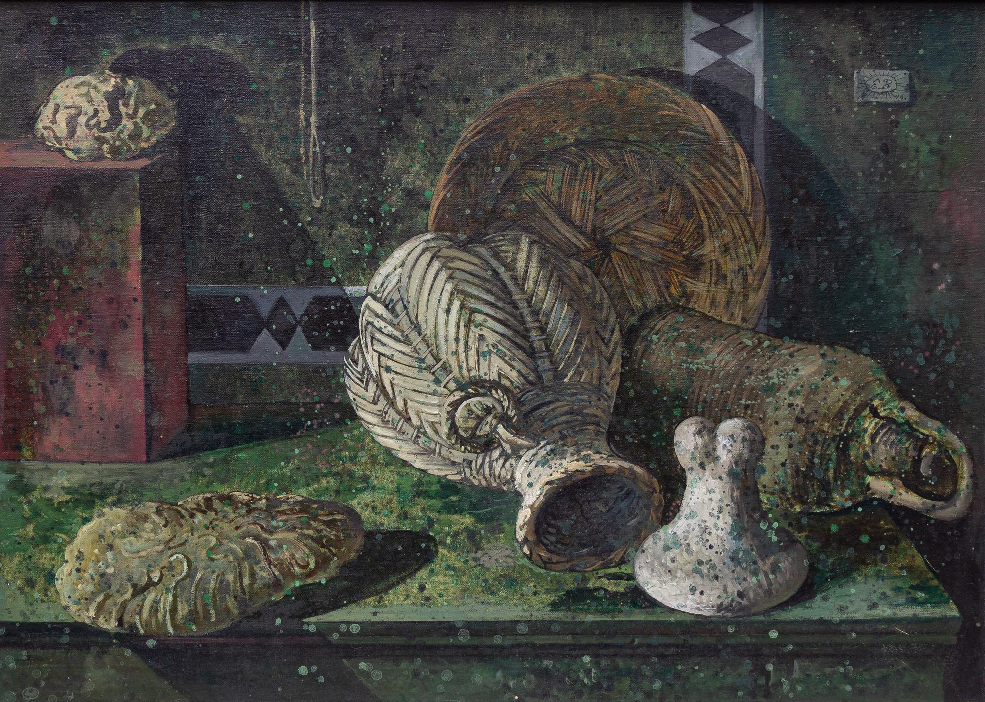 Still Life with Bread, Baskets on Table