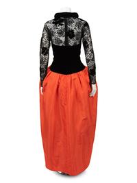 Givenchy Haute Couture Velvet and Taffeta Dress with Rolled Neck, Fall 1978