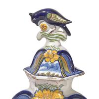 A Dutch Delft Five-Piece Garniture