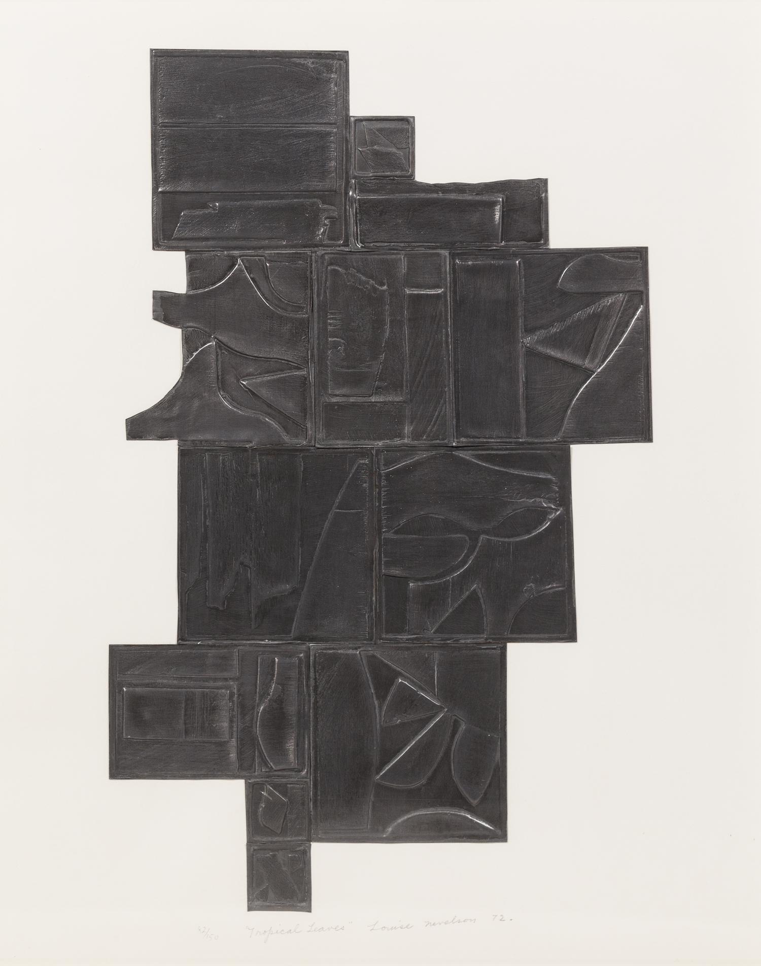 Louise Nevelson, (American, 1899-1988), Tropical Leaves, 1972