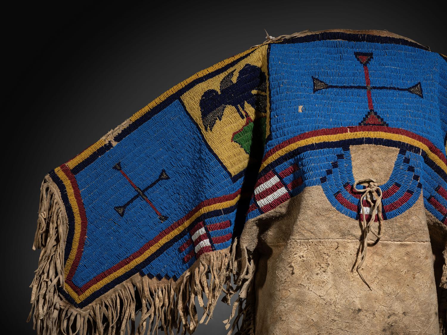 Sioux Beaded Hide Dress, with American Eagles