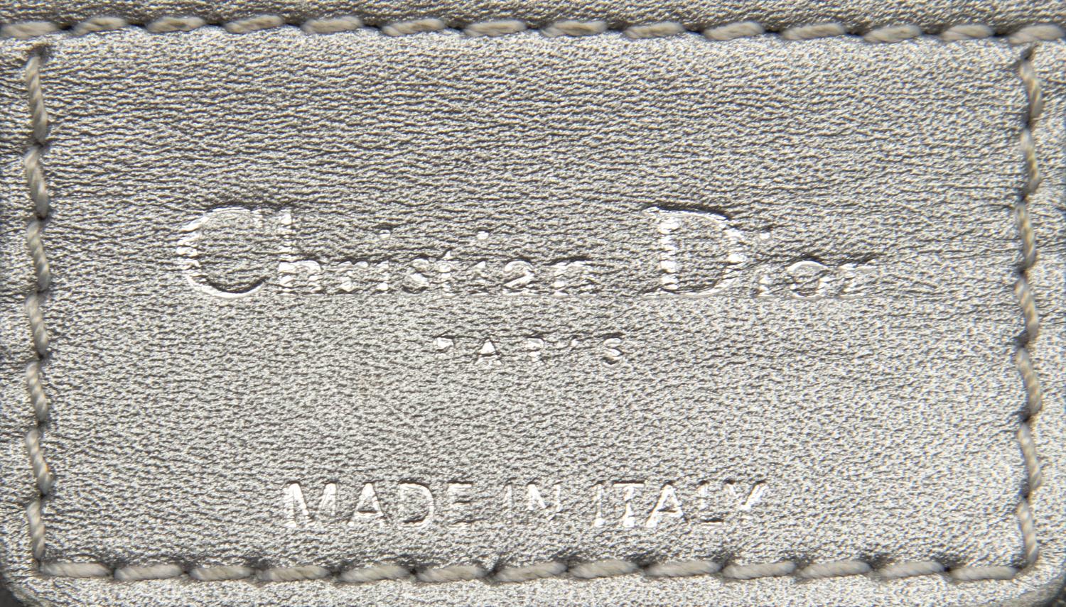 Christian Dior, Silver Canvas Quilted Tote