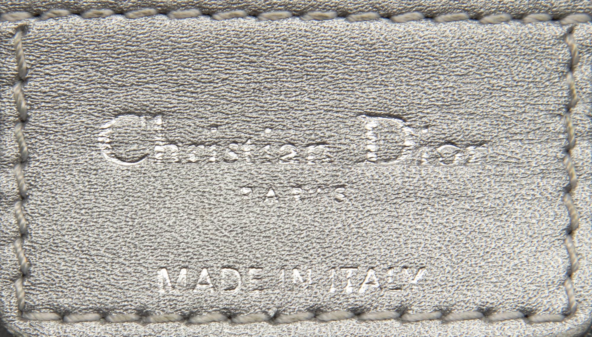 Christian Dior, Silver Canvas Quilted Tote