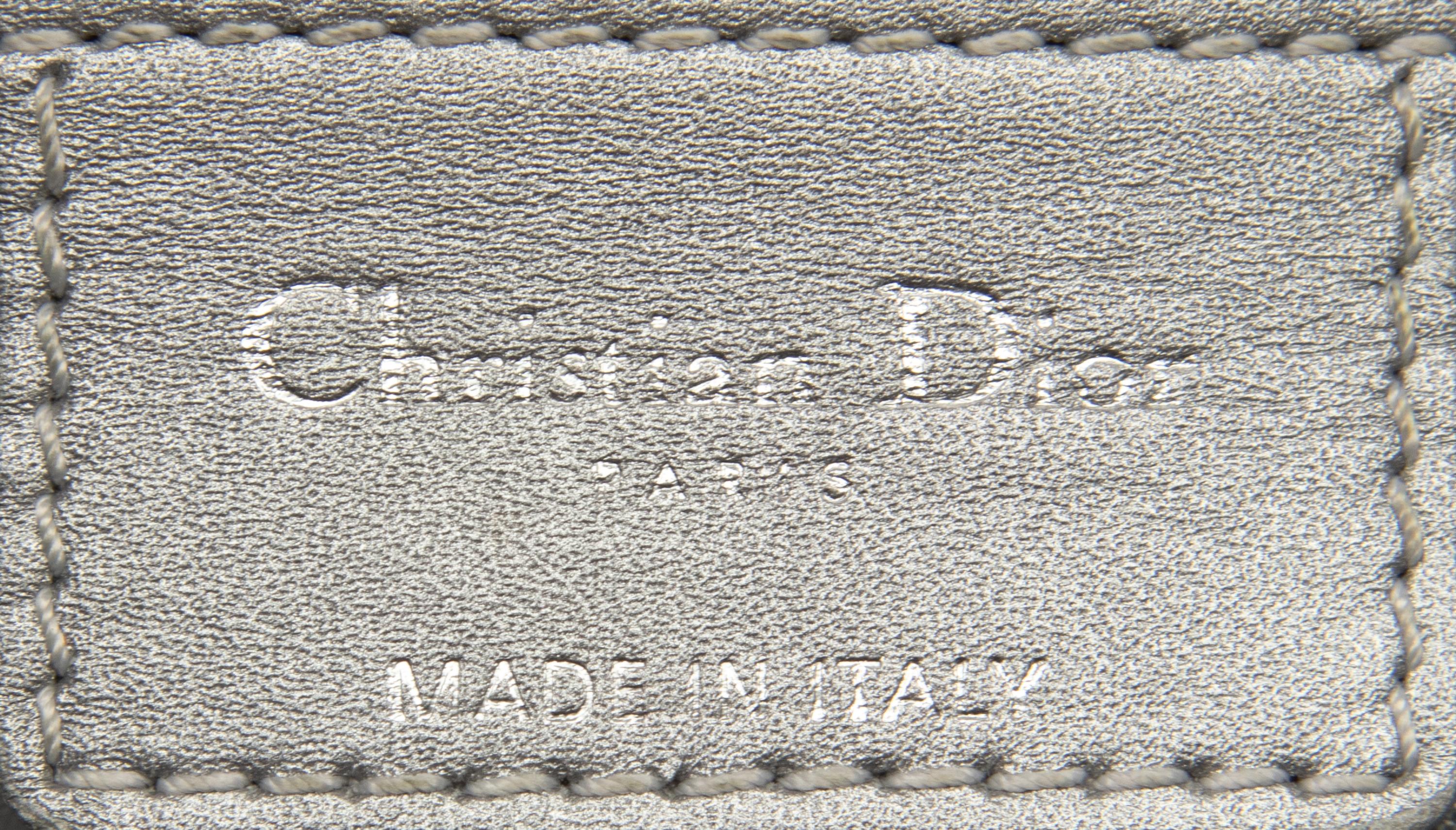 Christian Dior, Silver Canvas Quilted Tote