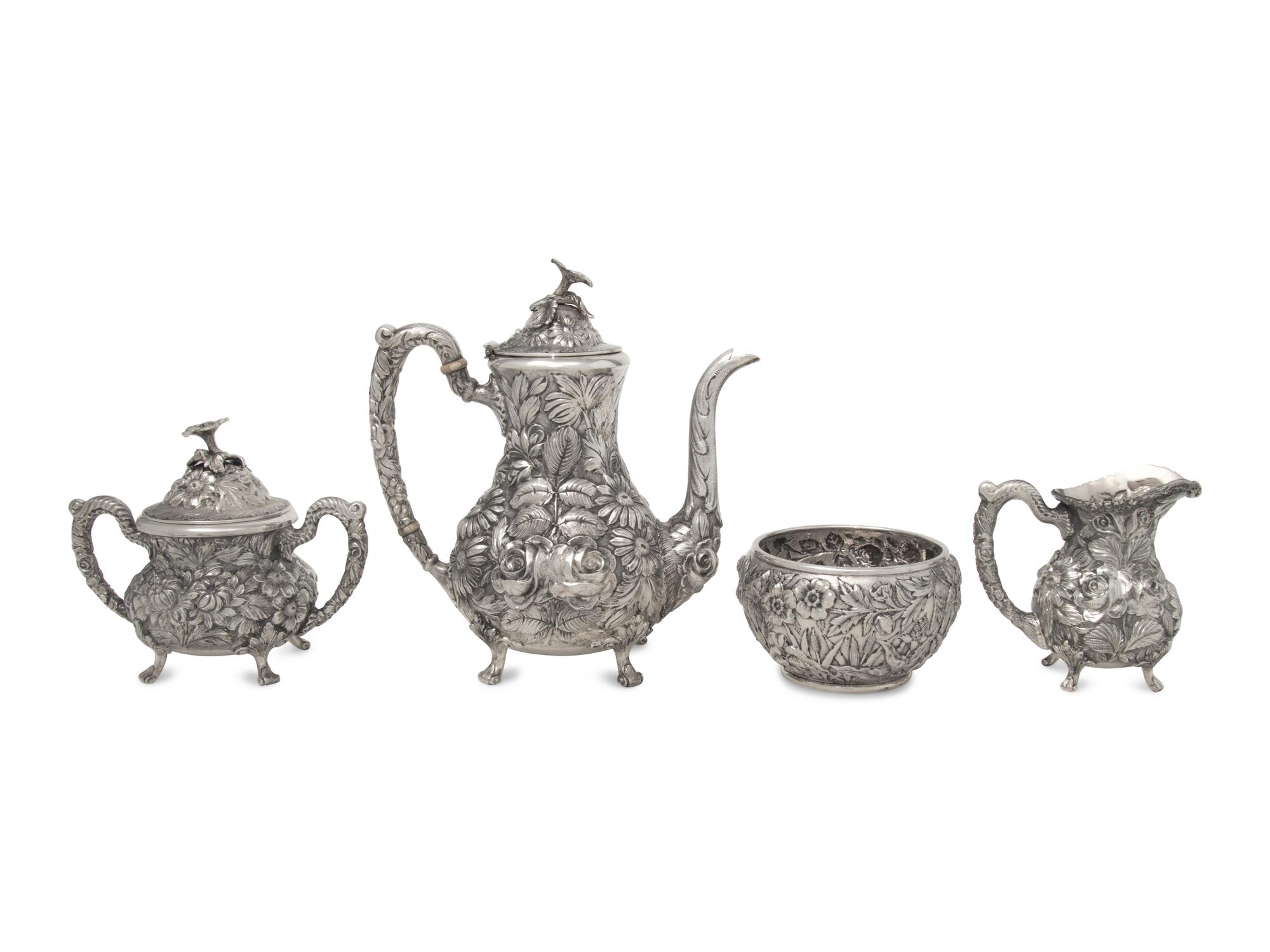 An American Silver Three-Piece Tea Service