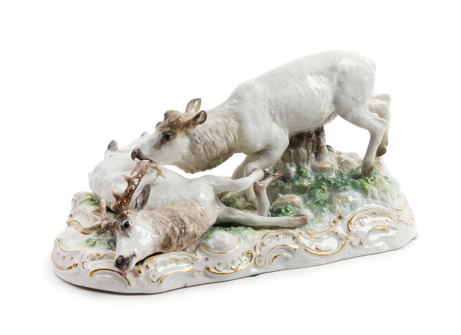 A Meissen Porcelain Figural Group Height 4 3/4 x width 9 5/8 inches. — LATE 19TH/EARLY 20TH CENTURY