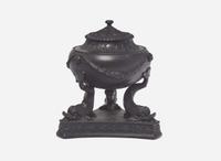 A Wedgwood Black Basalt Dolphin Pastille Burner, UK, early 19th century