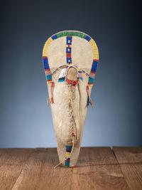 Bannock and Ute Beaded Hide Toy Cradles