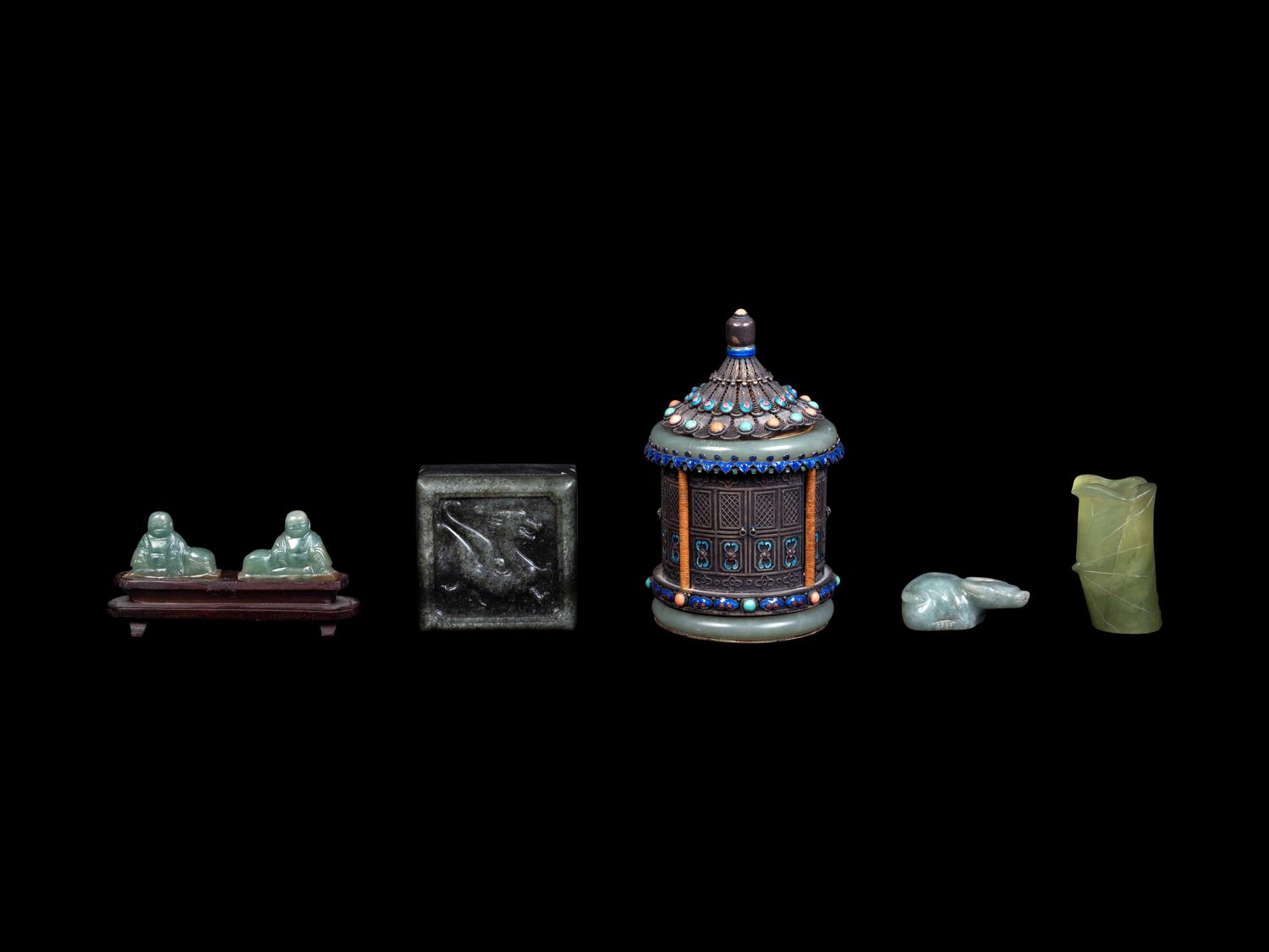 Six Chinese Jade and Jadeite Articles