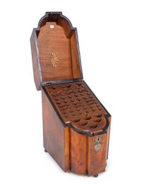 A George III Inlaid Mahogany Knife Box — LATE 18TH CENTURY
