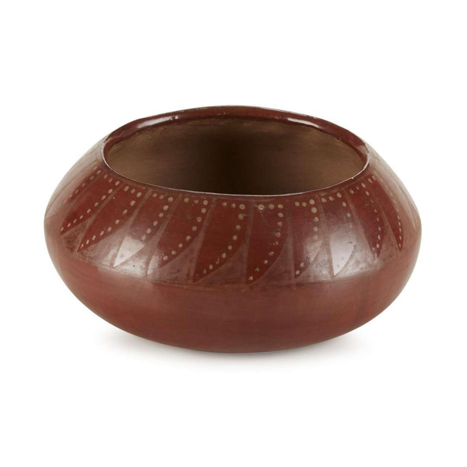 Rare San Ildefonso redware bowl Possibly Juanita Vigil (1898-1933), early 20th century