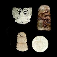 Four Chinese Carved Jade Plaques