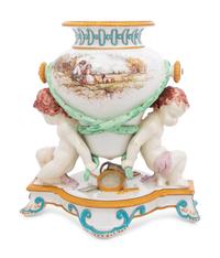 A Wedgwood Majolica Figural Vase