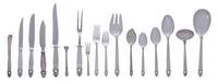 An American Silver Flatware Service for Twelve
