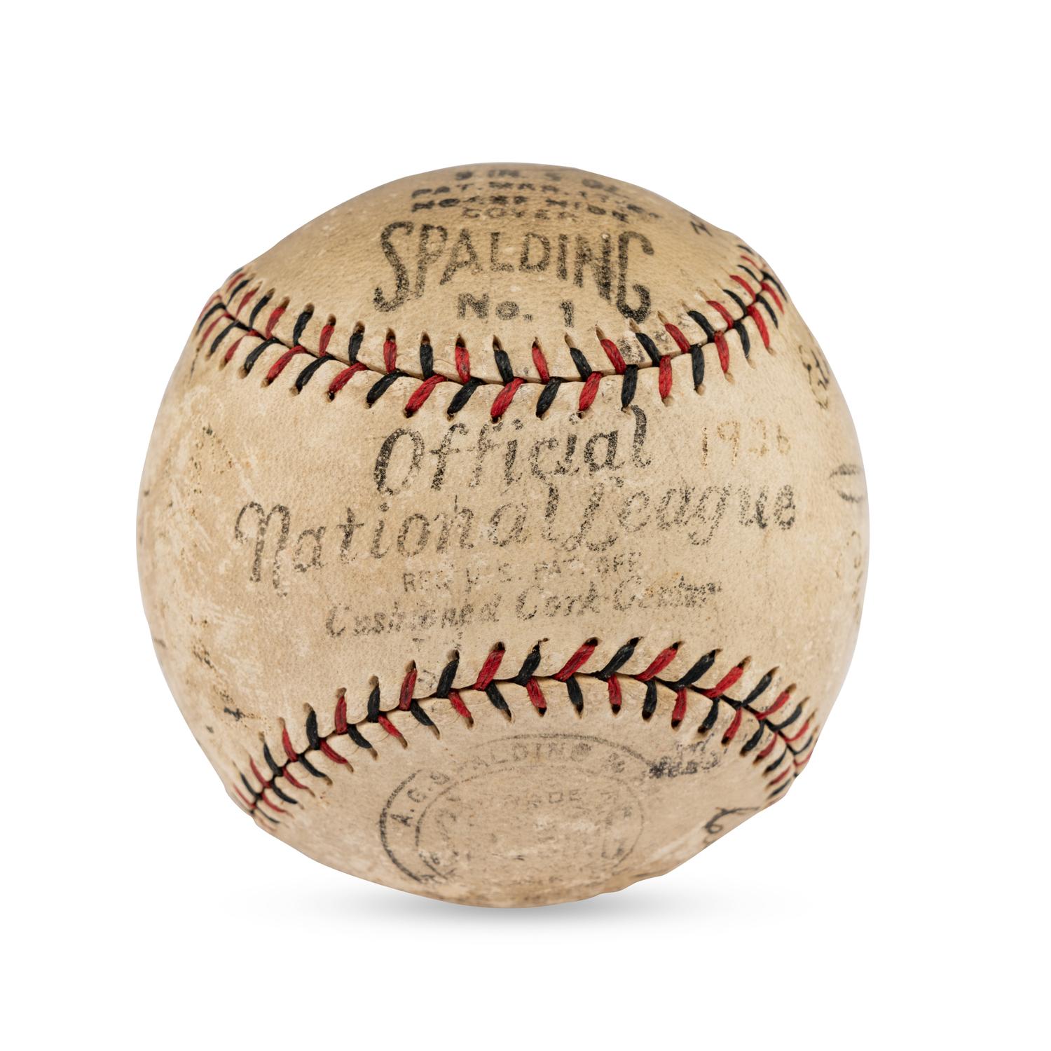 A 1923 Cincinnati Reds Team Signed Autograph Baseball (Beckett Authentication Services Letter of Authenticity)