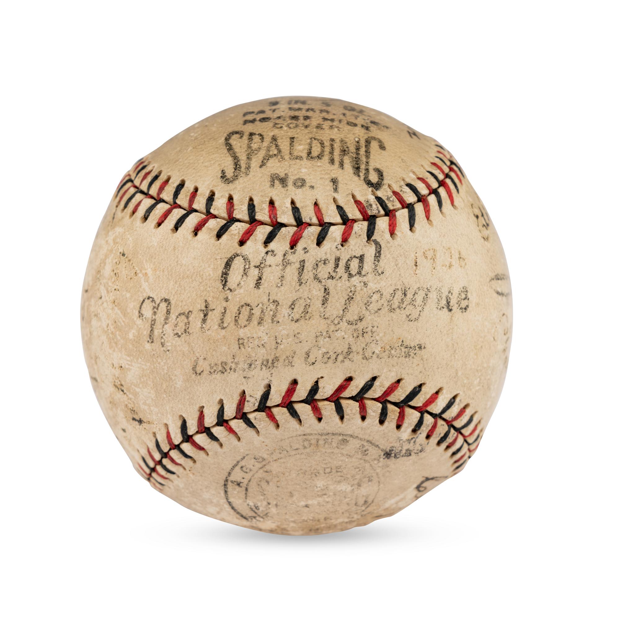 A 1923 Cincinnati Reds Team Signed Autograph Baseball (Beckett Authentication Services Letter of Authenticity)