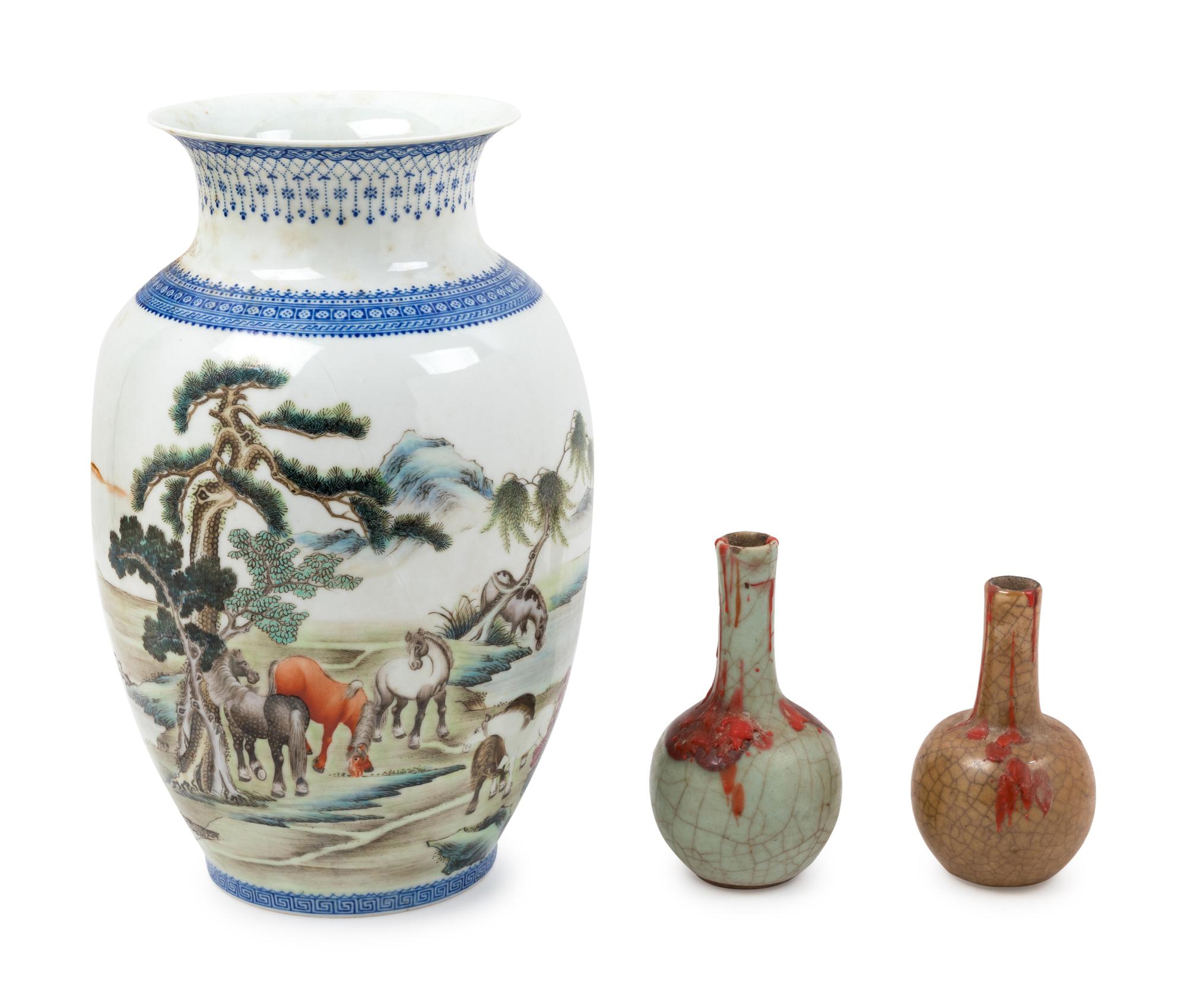 Three Chinese Porcelain Vases