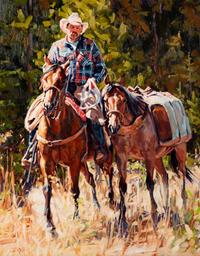 Cowboy on Horseback