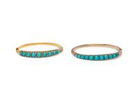 VICTORIAN, COLLECTION OF TURQUOISE AND DIAMOND BANGLE BRACELETS