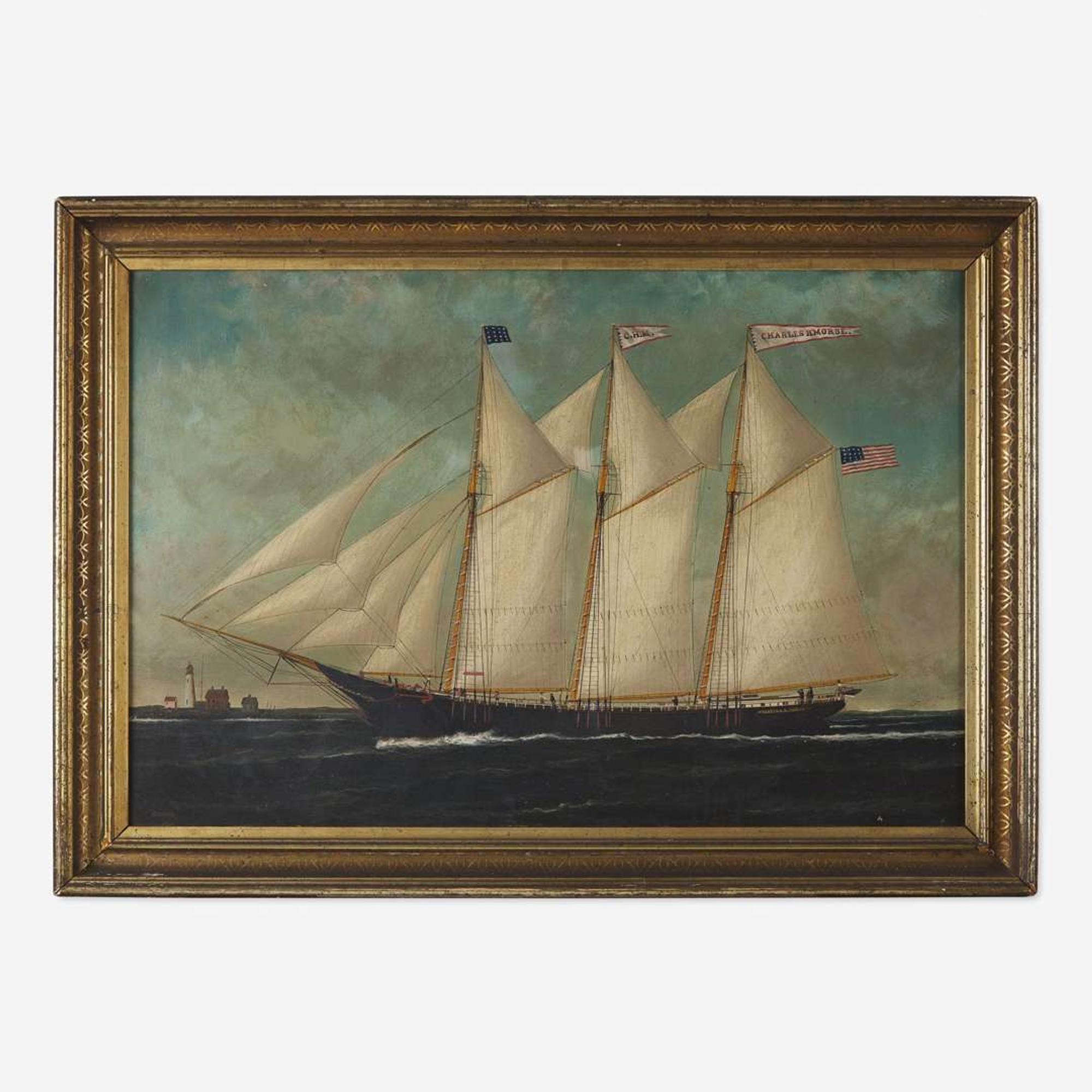 William Pierce Stubbs (1842-1909) Portrait of the Schooner "Charles H. Morse"