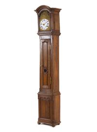 A Louis Philippe Oak Tall Case Clock