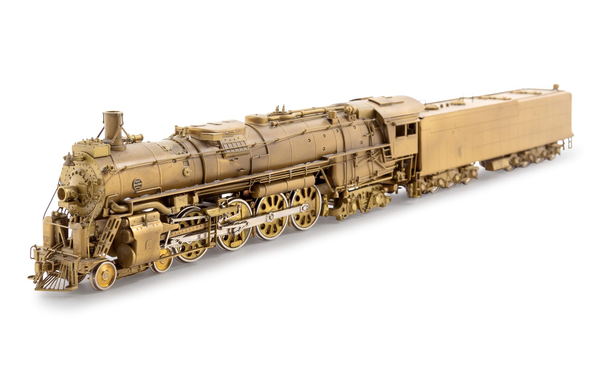 A United Scale Models Brass HO-Gauge 4-8-4 Locomotive and Tender
