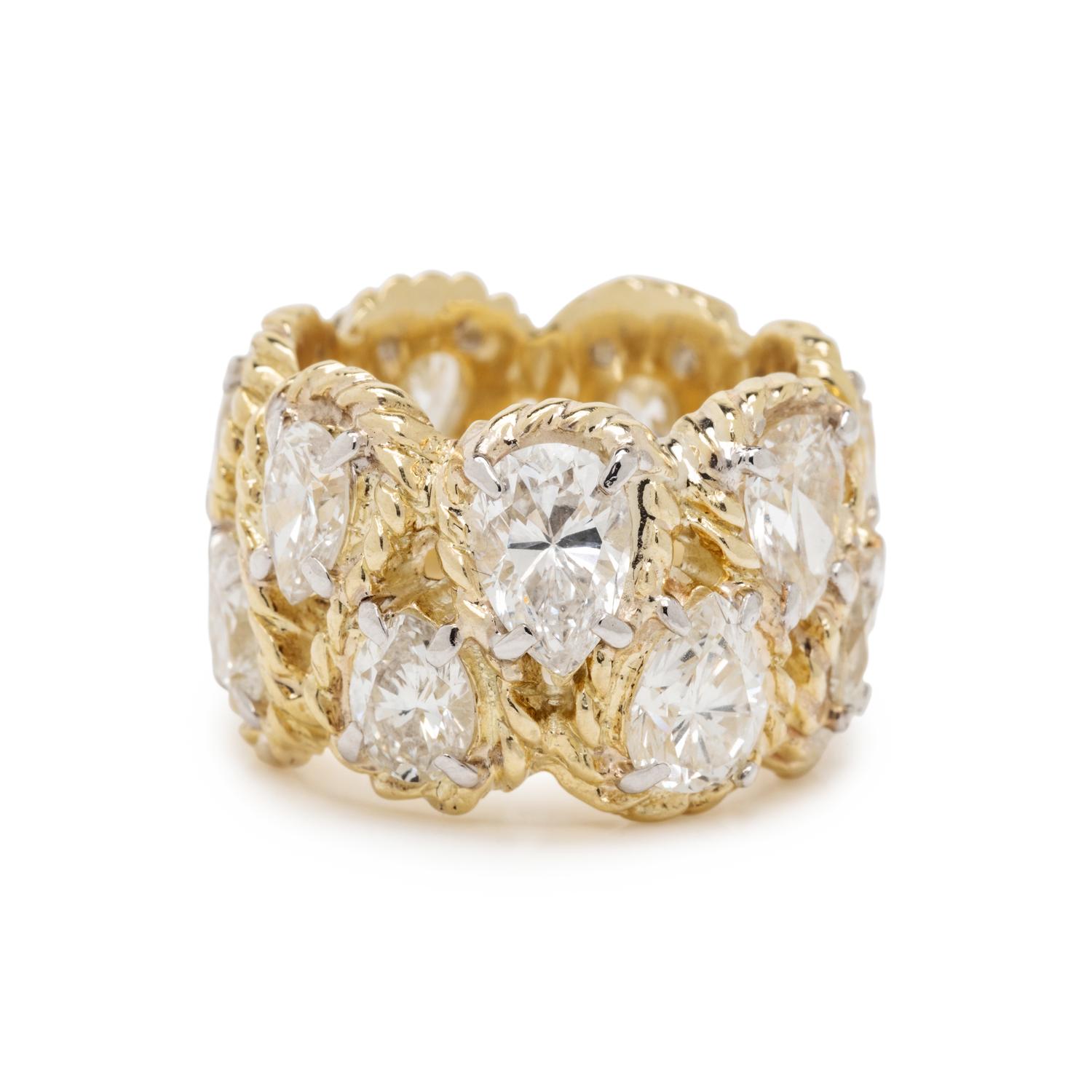 YELLOW GOLD AND DIAMOND ETERNITY BAND