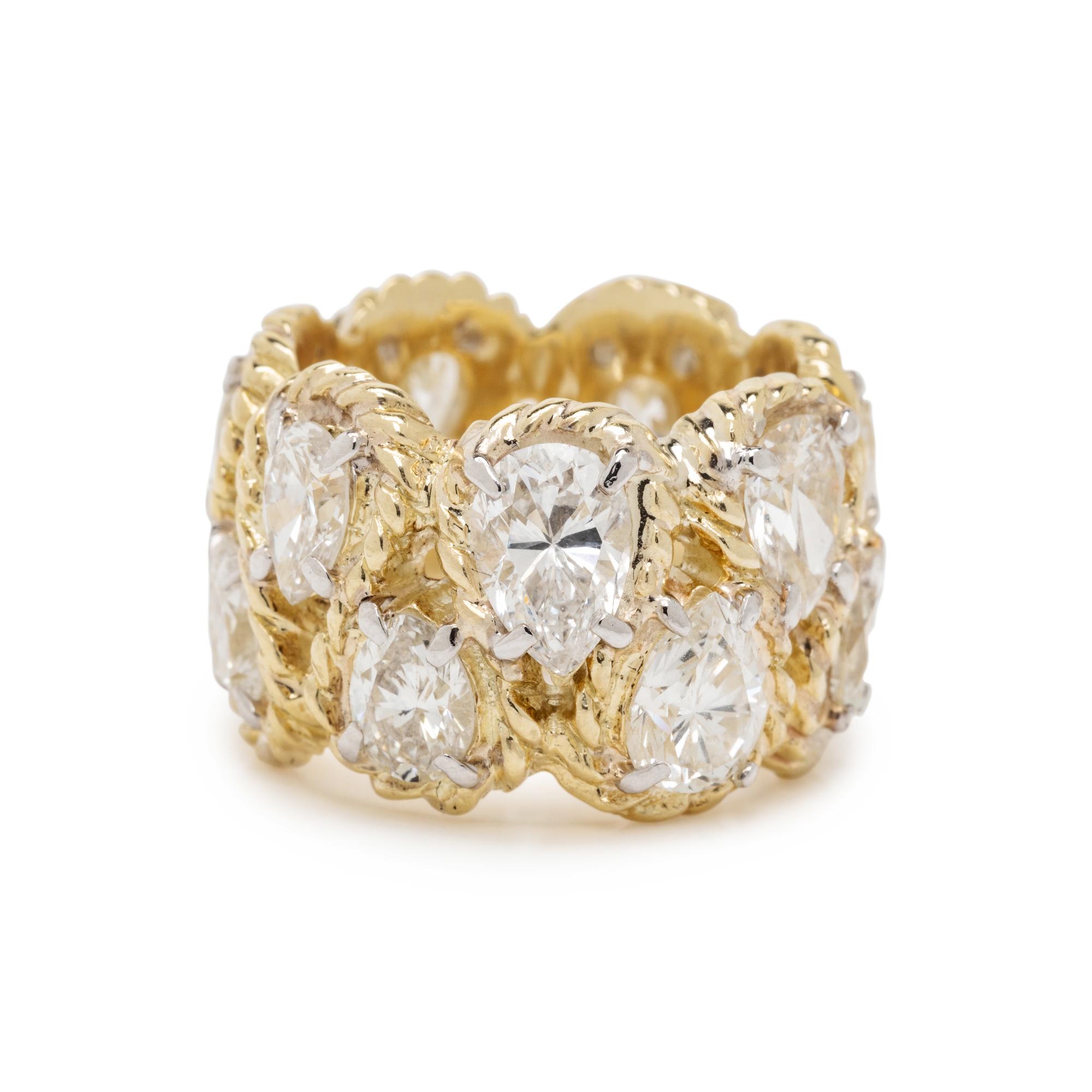 YELLOW GOLD AND DIAMOND ETERNITY BAND