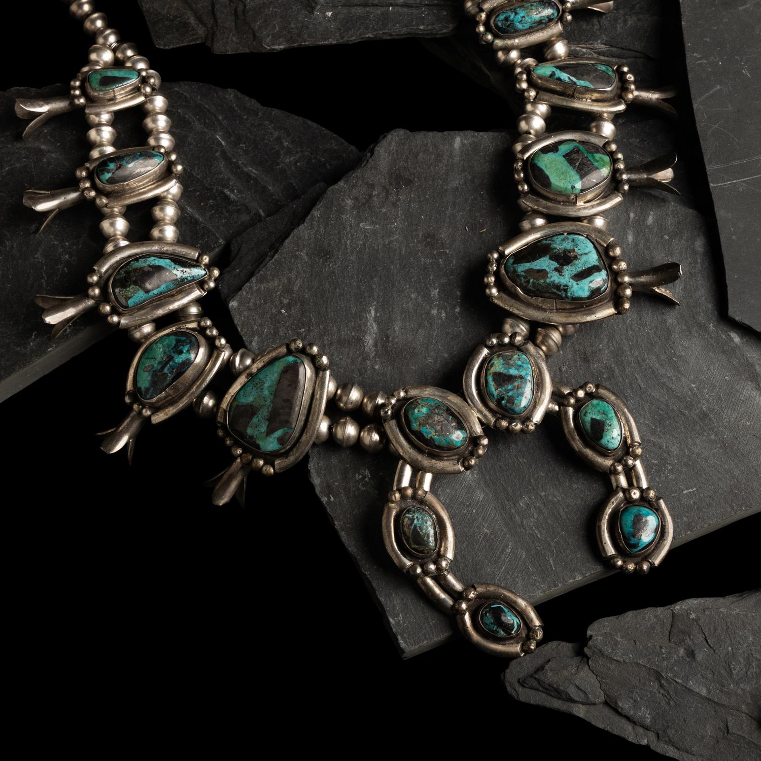 Navajo Squash Blossom Necklace
