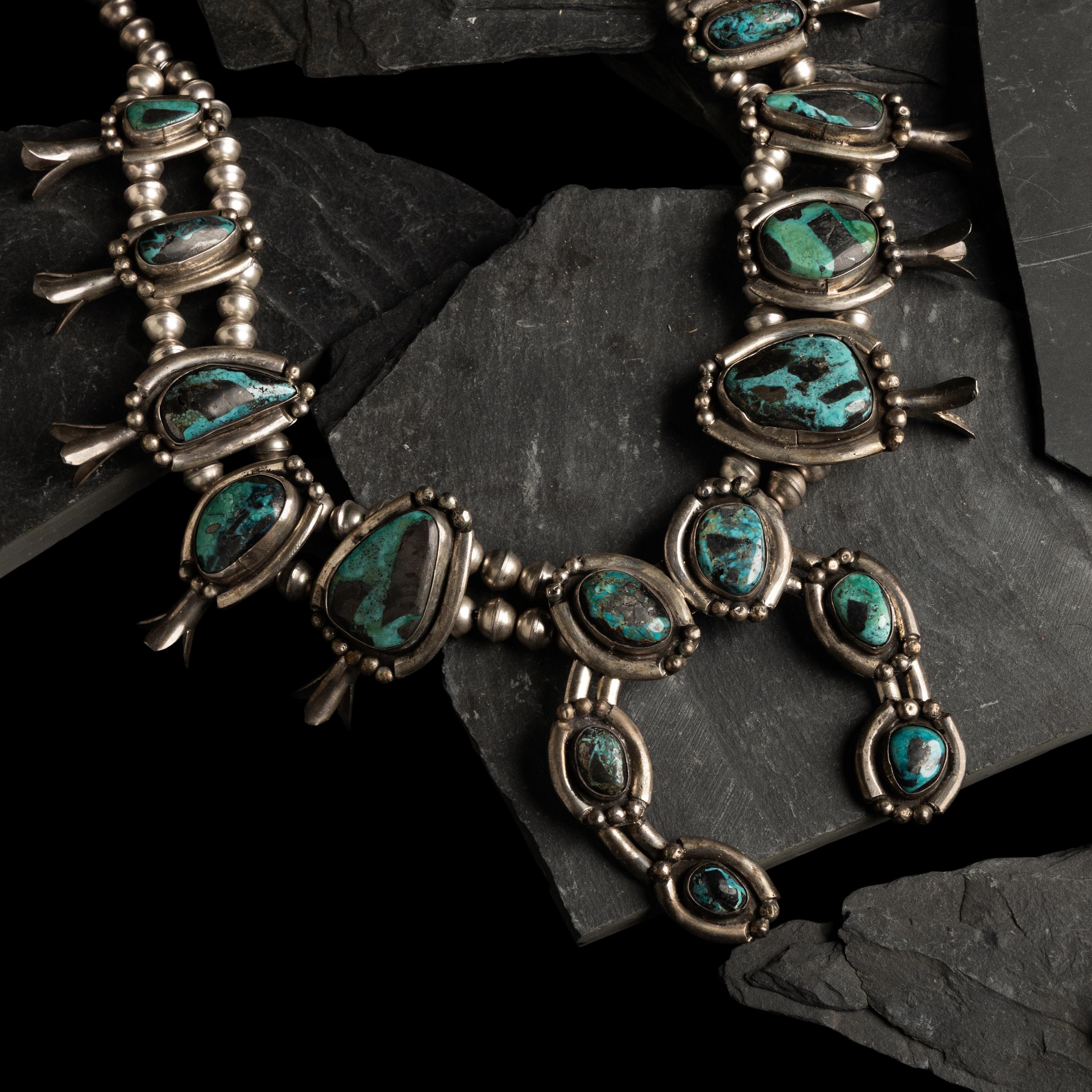 Navajo Squash Blossom Necklace